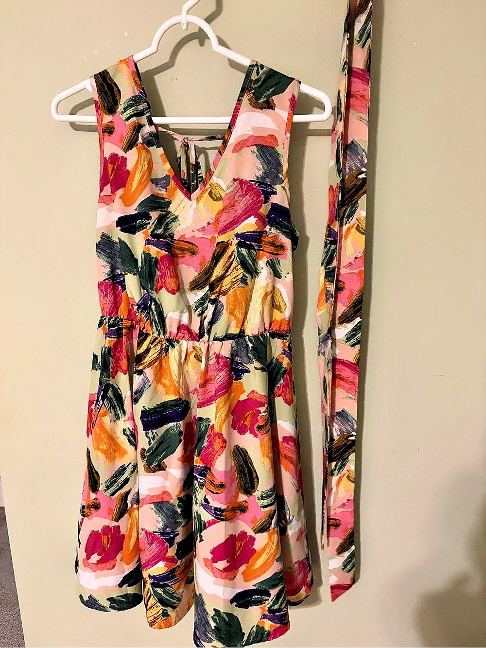 SHEIN Abstract Floral Mini Dress Size Medium Like New